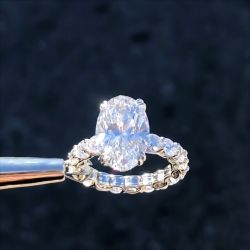 Eternity Oval Cut Engagement Ring