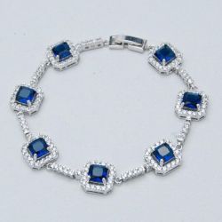 Beautiful Halo Blue Bracelet