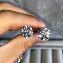 Symmetrical Double Pear Cut Earrings