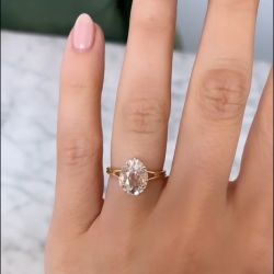 Rose Gold Oval Cut Engagement Ring