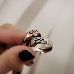 Personalized Name Couple Rings