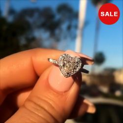 Halo Heart Cut Engagement Ring