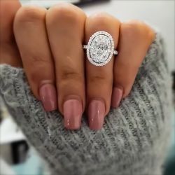 Halo Oval Cut Engagement Ring
