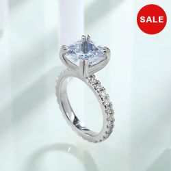 Double Prong Cushion Cut Engagement Ring