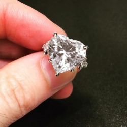Three Stone Heart Cut Engagement Ring
