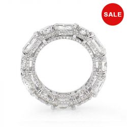 8.0 CT. tw Round Cut and Radiant Cut Eternity Ring