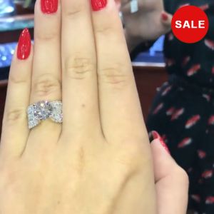 Unique Six-Prong Round Cut Engagement Ring